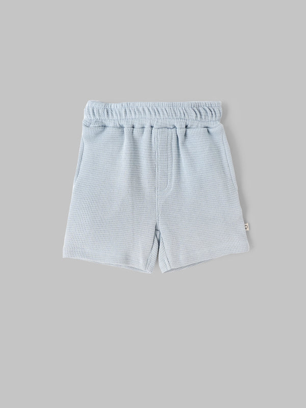 Popees Baby Boys Cotton Waffle Shorts |Soft Elastic Waist Summer Shorts (Newborn to 9 Months)