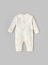 Popees Boys Full-Sleeve Front Open Romper (0-6 Months) Made of Organic Bamboo Cotton Fabric