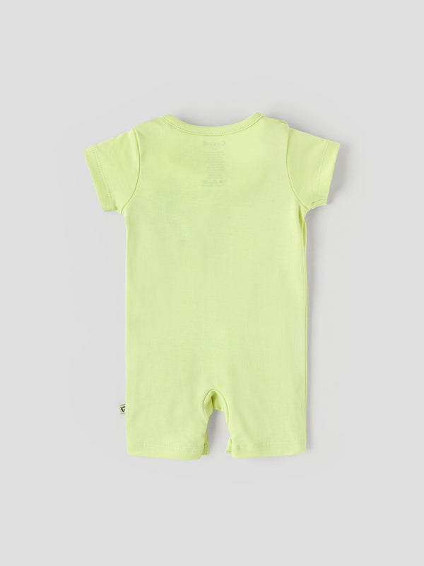 Popees Everyday Half Sleeve Chest Printed Romper(0-6 Months)for Baby Boys
