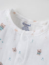 Popees Baby Boys Sleeveless Bear Print Romper| Tiny, 0–6 Months