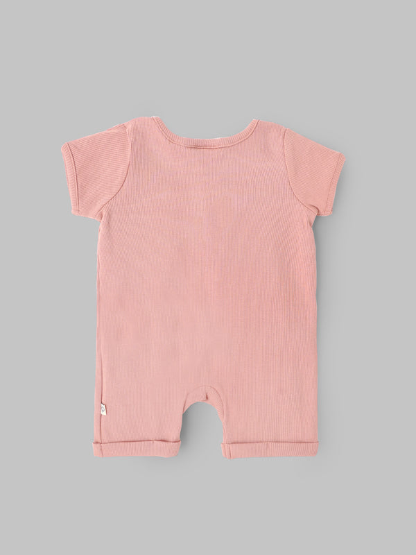Popees Baby Boys Short Sleeve Romper| Pink| Tint Baby To 6 Months