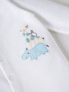 Popees Baby Boys White Cotton Full-Length Sleepsuit| Tiny Baby, Newborn to 6 Months