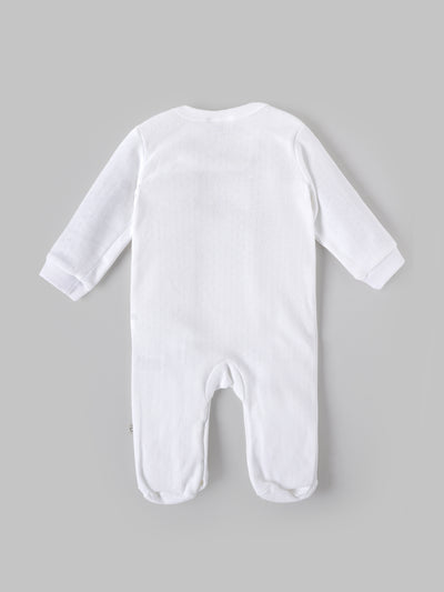 Popees Baby Boys Cotton Sleepsuit with Elephant Embroidery|Full Sleeve Footed Sleepsuit, Soft Newborn Sleepsuit |Newborn–9 Months