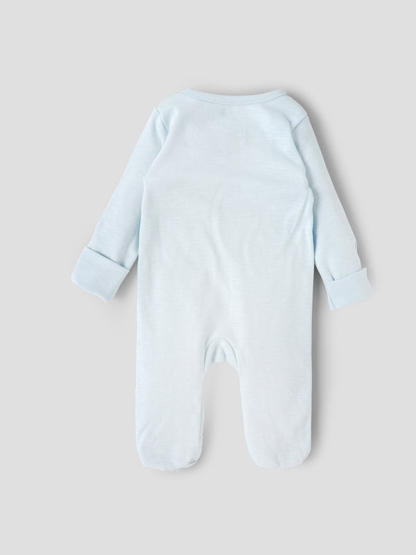 Popees Baby Boys Soft Cotton Footed Sleepsuit| Newborn–9 Months
