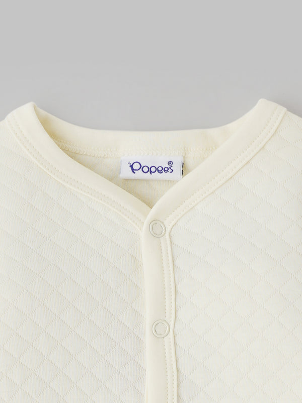 Popees Full-Sleeve Front Open Sleepsuit (0–6 Months) for New Boys