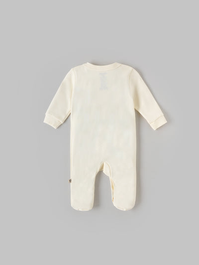 Popees Full-Sleeve Front Open Chest Printed Sleepsuit (0–6 Months) for New Boys