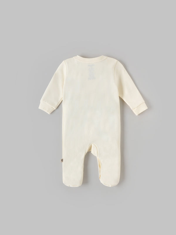 Popees Full-Sleeve Front Open Chest Printed Sleepsuit (0–6 Months) for New Boys