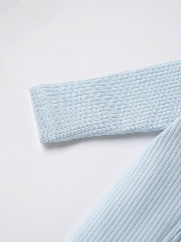 Popees Baby Boys Light Blue Full Sleeve Sleepsuit| Newborn-9 Months