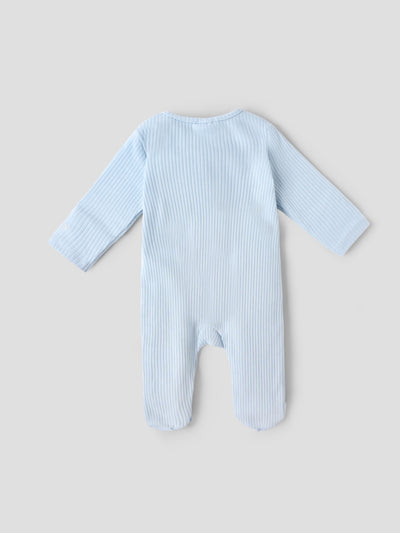 Popees Baby Boys Light Blue Full Sleeve Sleepsuit| Newborn-9 Months
