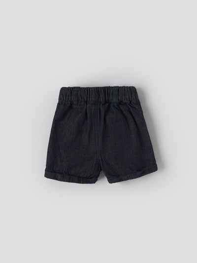 Popees Baby Boys Cotton Denim Shorts with Elastic Waistband| Newborn- 9 Months