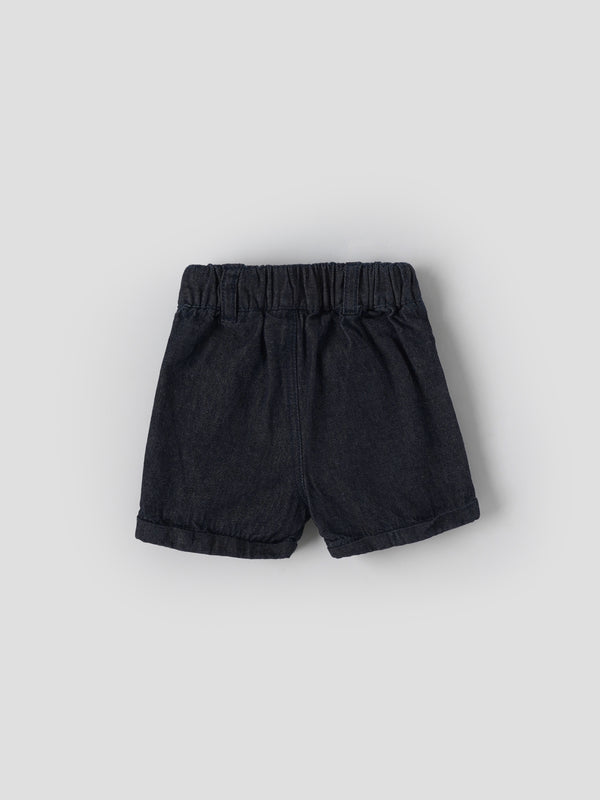 Popees Baby Boys Cotton Denim Shorts with Elastic Waistband| Newborn- 9 Months