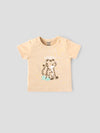 Popees Baby Boys Cotton T Shirt and Shorts Set| Beige| Newborn - 9 Months