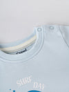 Popees Baby Boys T-Shirt and Shorts Set| Light Blue & Navy| Newborn-12 Months