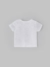 Popees Baby Boys Short Sleeves Cotton T-Shirt| White| 0-9 Months