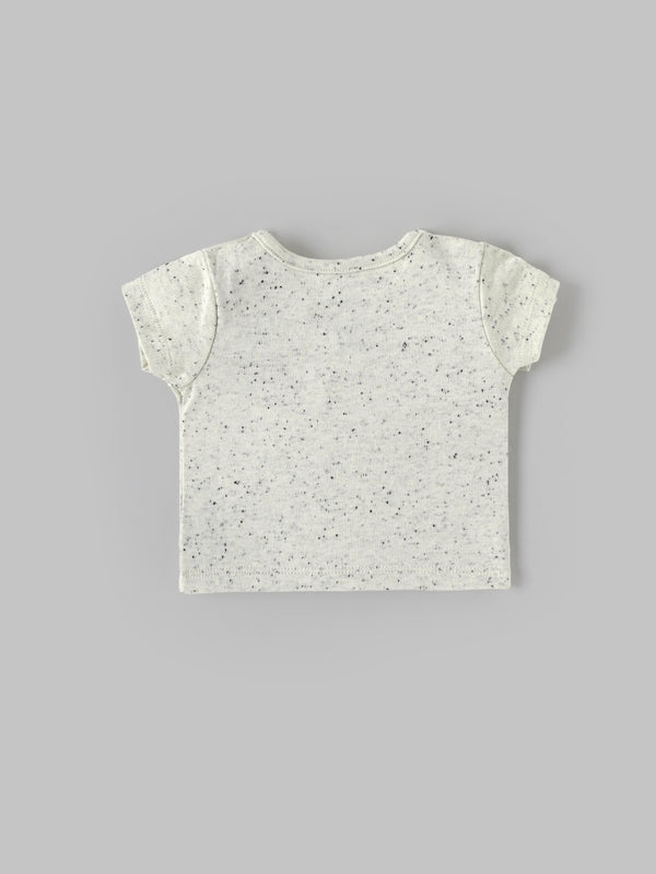 Popees Baby Boys Cotton Printed T-Shirt with Shoulder Buttons| 0-9 Months