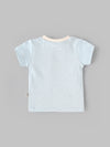 Popees Light Blue Baby Boys T-Shirt with Graphic Print | Newborn to 9 M