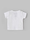 Popees Baby Boys Printed T-Shirt| Newborn–9 Months |Soft Cotton, White