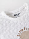 Popees Baby Boys Printed T-Shirt| Newborn–9 Months |Soft Cotton, White