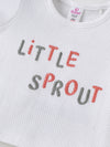 Popees Baby Boys White “Little Sprout” T-Shirt| Newborn to 9 Months