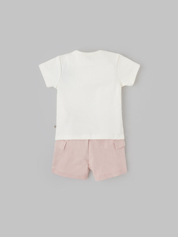 Popees Breathable & Comfy Summer Wear Baby T-Shirt & Shorts Set (0-9 Months)for Baby Boys