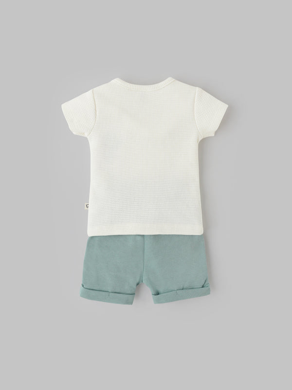 Popees Comfy & Cute Outfit Cotton Co-ord Set (0–3 Months)for Baby Boys