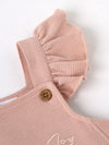 Popees Baby Girls Cotton Sleeveless Bodysuit| Peach| Newborn To 9 Months