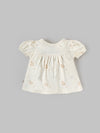 Popees Girls Half-Sleeve Front Open Dress (0-9 Months) Made of Organic Bamboo Cotton Fabric