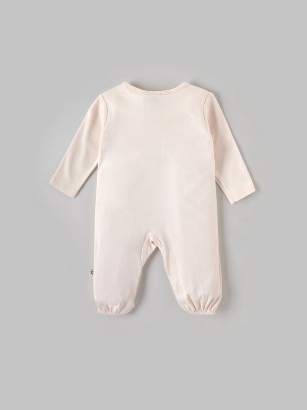 Popees Boys Half-Sleeve Front Open Chest Print Romper (0-6 Months) Made of Organic Bamboo Cotton Fabric