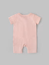 Popees Baby Girls Cotton Short Sleeve Romper| Peach| Tiny Baby, Newborn To 6 Months