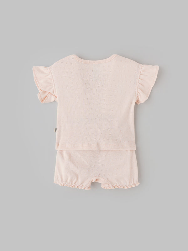 Popees Comfortable & Stylish Coordinated Set With Cute Floral Print (0-9 Months) for Baby Girls