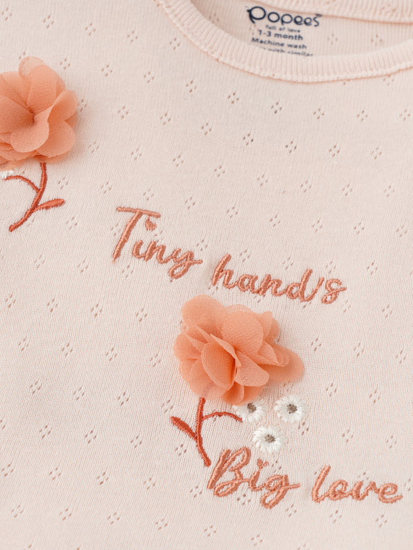 Popees Comfortable & Stylish Coordinated Set With Cute Floral Print (0-9 Months) for Baby Girls