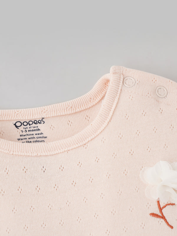 Popees Comfortable & Stylish Coordinated Set With Cute Floral Print (0-9 Months) for Baby Girls