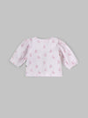 Popees Baby Girls Half Sleeves Cotton Top| White| Newborn To 9 Months
