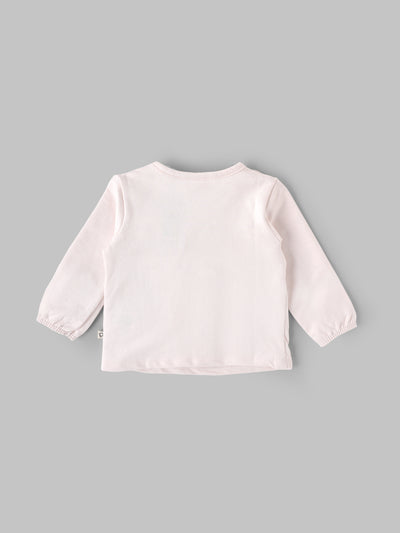 Popees Baby Girls Strawberry Print Full Sleeve Top| Pink| Newborn to 9 Months