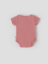 Popees Baby Unisex Organic Bamboo Cotton Bodysuit| Pink| Tiny Baby, Newborn To 6 Months