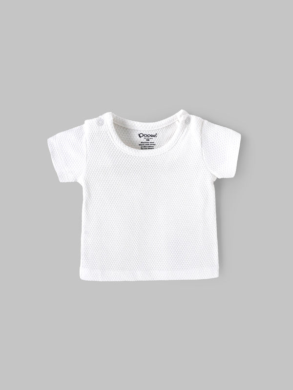 Popees Unisex Baby Denim Dungaree Set| NB–9 Months