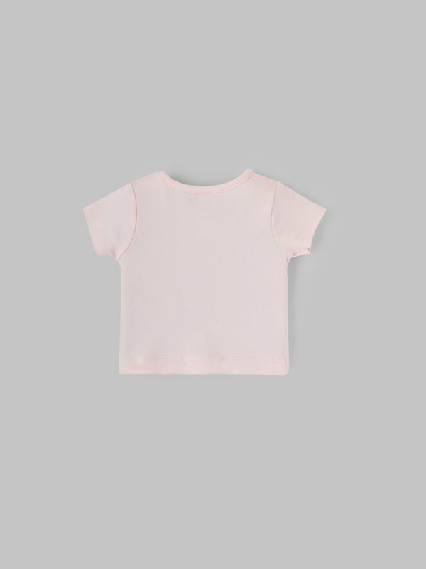 Popees Baby Unisex Cotton Knit Jhabla| Peach| Tiny Baby To 6 Months