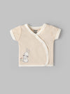 Popees Infant Unisex Cotton Wrap Top| Beige| Tiny Baby, Newborn -9 Months