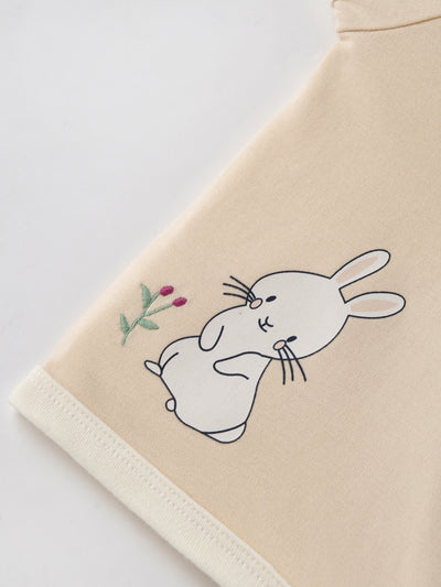 Popees Infant Unisex Cotton Wrap Top| Beige| Tiny Baby, Newborn -9 Months