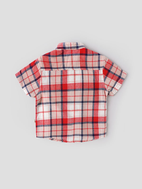 Popees Baby Boys Checked Cotton Shirt |Collared Button-Down| 9M to 4Y