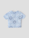 Popees Baby Boys Printed Cotton Henley T-Shirt|Light Blue Short Sleeve Top with Pocket (9 Months–4 Years)