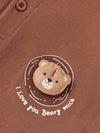 Popees Baby Boys Cotton Half Sleeve T-Shirt| Brown| 9 Months To 4 Years