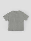 Popees Baby Boys Sage Green Waffle Cotton Henley T-Shirt |Embroidered Patch Short Sleeve Top |9 Months–4 Years