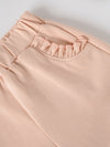 Popees Baby Girls Solid Cotton Shorts with Ruffle Pockets |9 Months to 4 Years