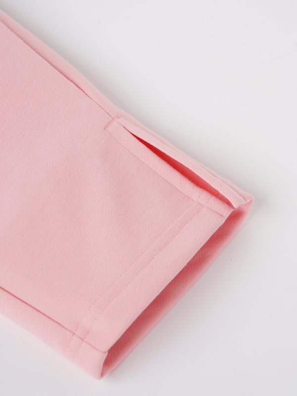 Popees Baby Girls Cotton Knit Pants| Pink| 9 Months To 4 Years