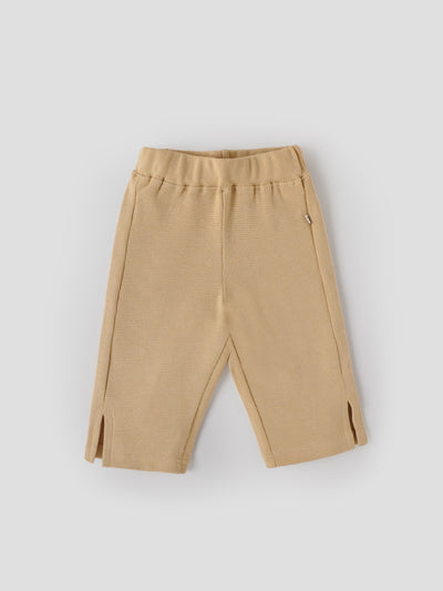 Popees Baby Girls Waffle Knit Pants with Elastic Waist |Soft Cotton Casual Wear |9 Months - 4 Years