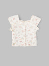 Popees Baby Girls Floral Top & Ribbed Pant Set| Sage Green| 9 Months to 4 Years