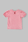 Popees Baby Girls Cotton Floral Printed Puff Sleeve T-Shirt Top| 1–6Years
