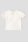 Popees Baby Girls Cotton Floral Printed Puff Sleeve Top| Soft Breathable Casual Wear (1–6 Years)