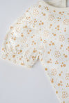 Popees Baby Girls Cotton Floral Printed Puff Sleeve Top| Soft Breathable Casual Wear (1–6 Years)